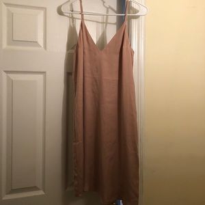 Light pink slip dress